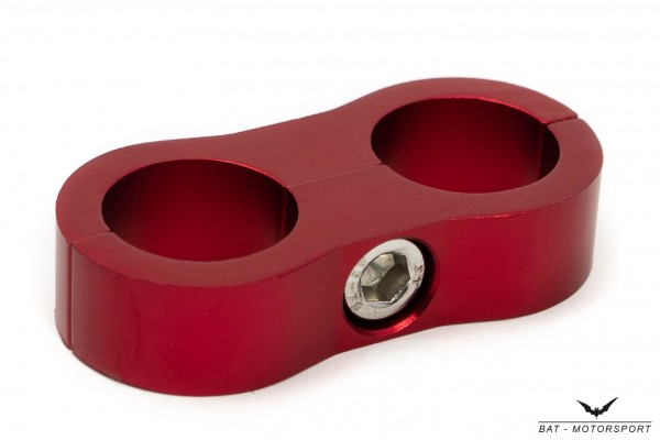 2x19.5mm Billet Hose Separator Red Anodized